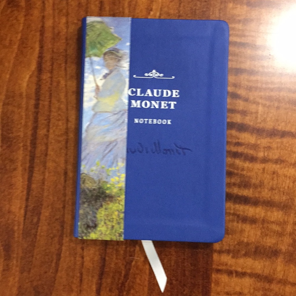 Monet themed notebook, journal, unlined